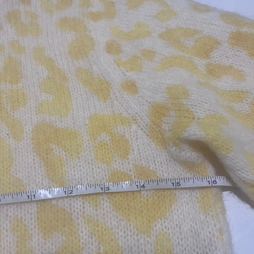 Sezane Yellow Animal Print Sweater - Picture 5 of 6